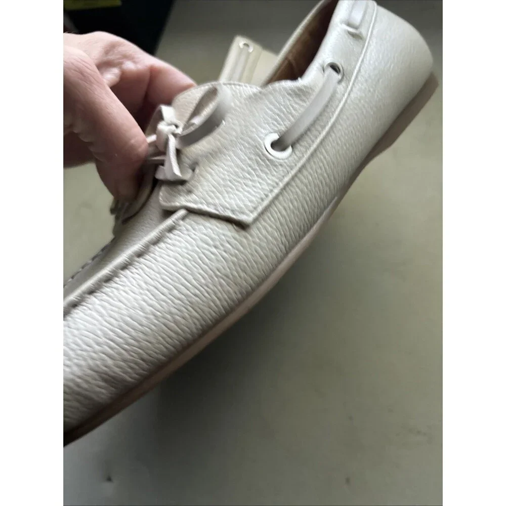 Universal Thread Women's Midge Boat Shoe Flats Memory Foam Insole Off-White 9.5